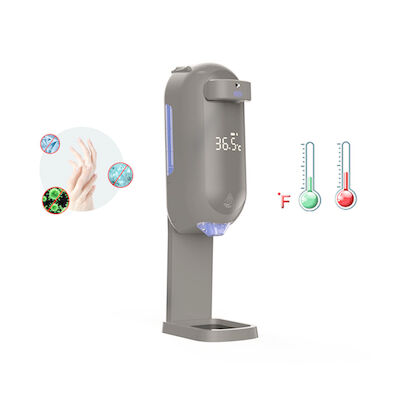 Intelligent 1100ml Touchless Sensor Temperature Measuring Automatic Soap Dispenser For Public Security