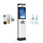 21.5" Lcd Ai Face Recognition Human Body Measurement Auto Hand Wash Liquid Dispenser Advertising Kiosk