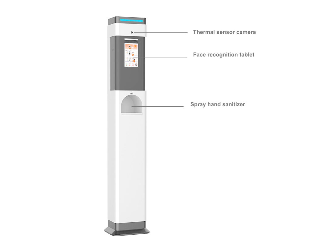 Human Body Temperature Measurement Thermal Kiosk Face Recognition Access Control