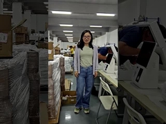 LIEN Çift 15.6 inçlik dokunmatik ekranlı NFC Okuyucu makbuz yazıcısı Barkod tarayıcısı