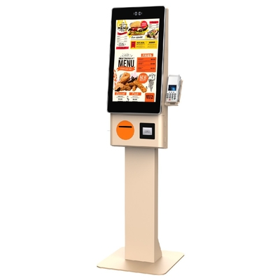 Dokunmatik Self Servis Sipariş Kiosk Nakitsiz Pos Makinesi QR Kod Okuyucu İle