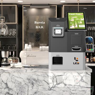 Kart dağıtıcı Barkod tarayıcısı ile kendi kendine hizmet veren Kiosk 1D ve kimlik kartı okuyucu desteği